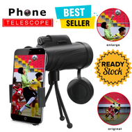 Teropong Monokular Smartphone Phone Telescope Teleskop Hp 40 x 60  with Mini Tripod and Mount Univer