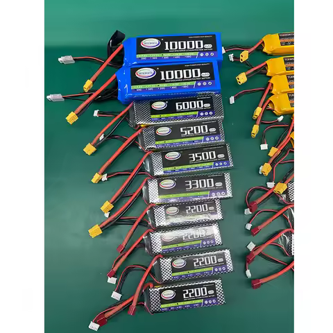 RC Lipo Battery 2S 3S 4S 5S 6S 2200 3300 3500 4200 5000 5200mAh 7.4V 11.1V 14.8V 18.5V 22.2V 25C 30C