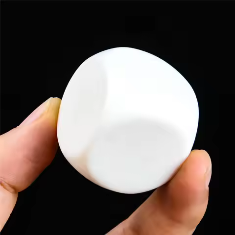1 Piece 30mm Blank DIY Dice White Rounded Corner D6 Can Write White Dice Board games For Teching Dic