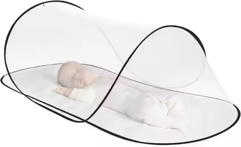 Pop Up Mosquito Net for Bed, Adjustable Anti Mosquito Bed Canopy, Fly Net Tent for Single, Indoor & 