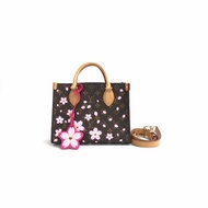 Louis Vuitton LV 棕色 老花 村上隆 櫻花 onthego 小號 肩背包
