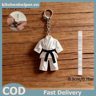 KI Taekwondo Uniform Pendant Keychain 2D Flat Acrylic Ornament Charm for Martial Arts Enthusiasts Gi