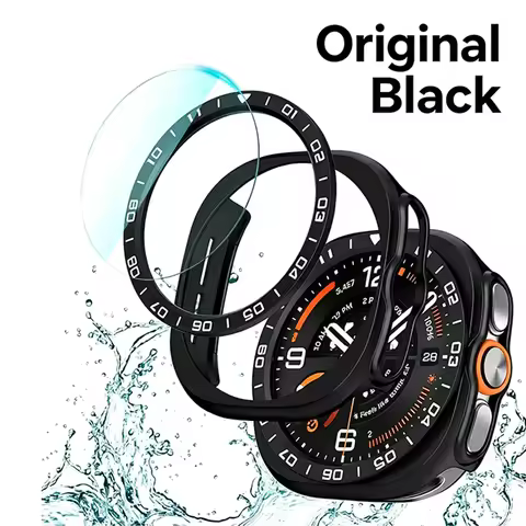Bezel Ring For Samsung Galaxy Watch ultra 2 Watch Protective Cover with Bezel + Screen Protector+PC 