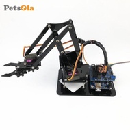 [PETSOLA] DIY Robot Mechanical Arm 4 Servos Robot Arm Learning DIY Set Study Toy New