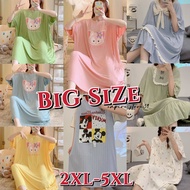 baju tidur size besar plus size Pyjama 2XL-5XL/ Pyjamas Baju Tidur Wanita  Sleepwear Nightwear Sleeping dress big size