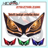 For KAWASAKI Z750 Z750R Z1000  750 Z 750R Z 1000 Motorcycle 3D Front Fairing Headlight Sticker Guard
