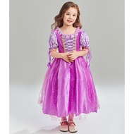 Disney Tangled Rapunzel Costume for Girls Kids Disney Princess Cosplay Fairytale Book TV Character