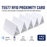 (5pcs RM15) T5577 RFID Proximity ID Copy Duplicate Card 125khz Frequency ReWritable Clone Card EM410