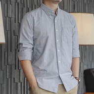 Men's Long-Sleeved Shirt Work Oxford Shirt Cotton Oxford Long Sleeve Men