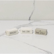 Resistor 0.22 Ohm 0.33 Ohm 0.47 Ohm 5 Watt White