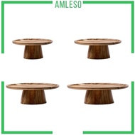 [Amleso] Wooden Cake Stand, Serving Platter, Wooden Cake Stand for Dessert, Wedding