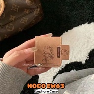 【Stock Ready】For HOCO EW63 Case Cute Cartoon Textile Crafts Earphone Case Casing Cover