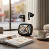 HTC NE40 AI Translation Earbuds, Bluetooth 6.0 with Smart LED Screen, HiFi Audio, Noise Cancellation