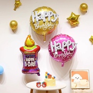 Happy Birthday Balloon Letter Balloon 22 Inch Candle Balloon Birthday Balloon Aluminum Film Balloon 