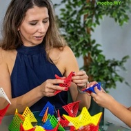 MOCHO Fun in Motion Toys, 48 Tiles STEM Educational 3-Dimensional Hyperbolic Building Toy, 80 Connec