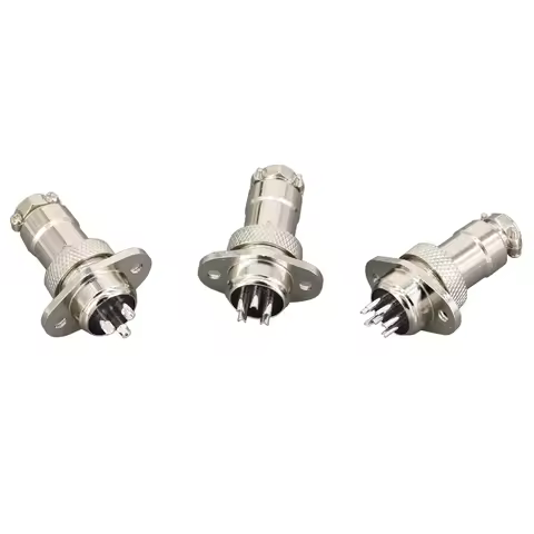 1 Set Aviation Plug and Socket GX16-2/3/4/5/6/7/8/9/10P 16MM Rhombus Flange Seat DF16 Series Aviatio