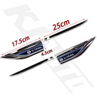 Nissan Xtrail X-trail Car Stainless Steel Car Door Fender 3D Metal Side Logo Stickers(Left And Right