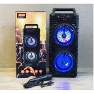 "Ready Stock" Stereo Dual party Speaker Portable Wireless With Mic BS-232