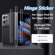 2Pcs Side Hinge Sticker Film For Oppo Find N3/N2 Flip Anti-Scratch Side Edge Film Soft Hydrogel Frame Screen Protector