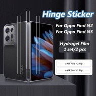 2Pcs Side Hinge Sticker Film For Oppo Find N5/N3/N2 Flip Anti-Scratch Side Edge Film Soft Hydrogel F