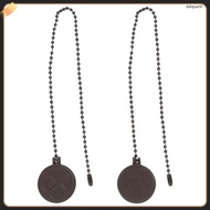 2 Pcs 4ft Chrome Ceiling Fan Light Pull Cords Chain Extensions 33.5X3.2CM Brown  daiquanli