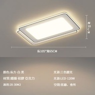客廳簡約吸頂燈【黑白客廳燈：105cm-120W】