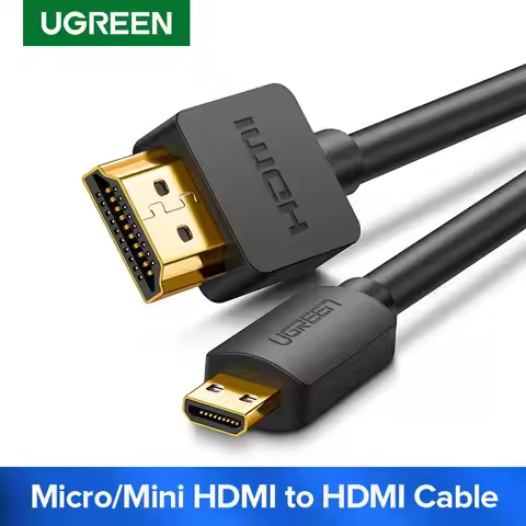 UGREEN Micro HDMI to HDMI Cable 4K 60Hz Adapter Ethernet Audio Return for GoPro Raspberry Pi4 Micro 