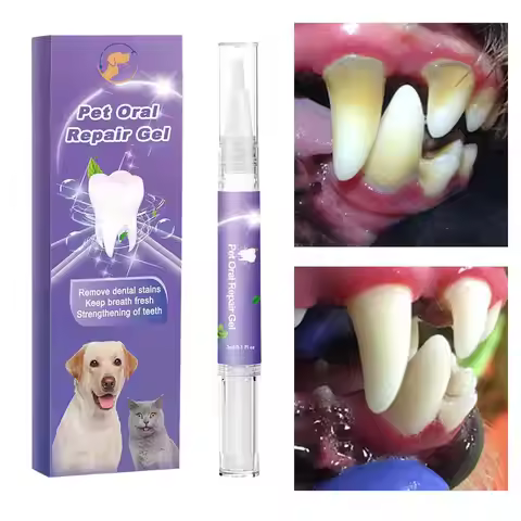 Pet Repair Gel Dog Cat Teeth Cleaning Pen Natural Dog Toothpaste Gel Pet Breath Freshener Eliminate 