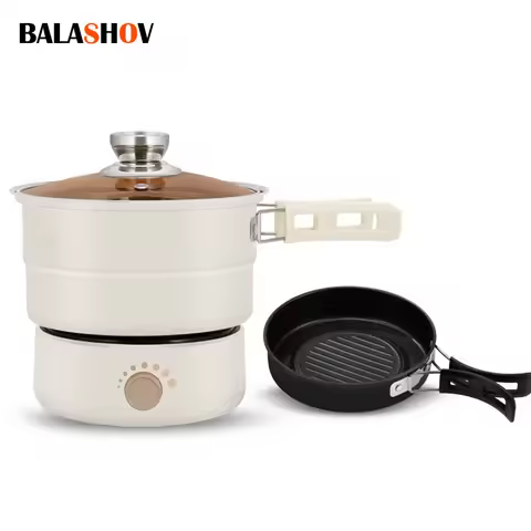 110V/220V Electric Cooker Portable Cooking Pot Foldable Hotpot 1.6L Multi cookers Split Type Rice Co