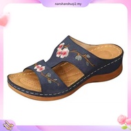 Women Slippers Sandal Flower Platform Colorful Ethnic Wedge Sandal Ladies Casual Fashion Sandals