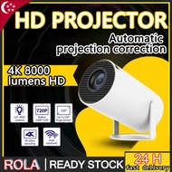 SG【READY STOCK】Projector 4K 1080P HD Android 11.0 LCD Projector bluetooth portable mini projector Double WIFI lumens HD