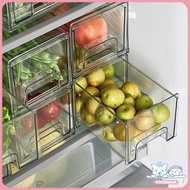 Yoo Refrigerator Drawer Organizers PET Fridge Storage Basket for Food and Stationery