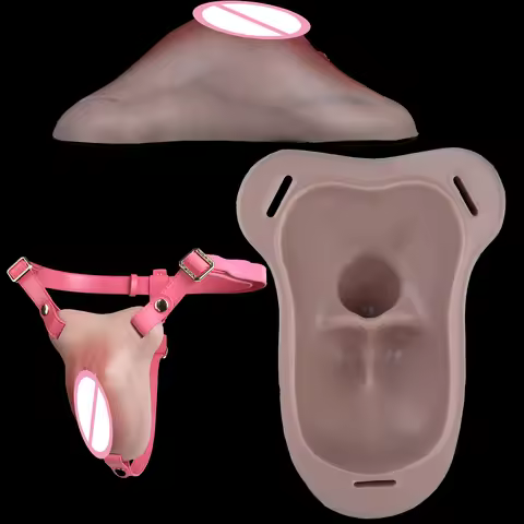 FAAK Crossdresser Realistic Vagina Panties Hiding Gaff Strapon Silicone Cock Cage Pee Free Fake Vagi