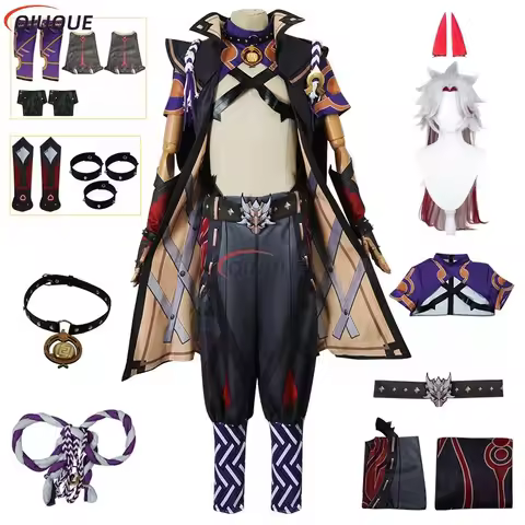 Arataki Itto Cosplay Costume Wig Full Set Role Play Clothing Unisex Outfits
