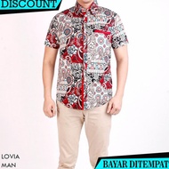 (Pay For Place) Lovia Man Standard, Jumbo, Xl, Xxl - Men 's Batik Shirt Ha4796