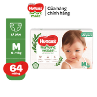 Tã/Bỉm dán Huggies Platinum NatureMade M64/L54/XL44