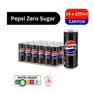 Pepsi Zero Sugar Cola Soda 1 Cartoon = (24 Cans x 320ml)