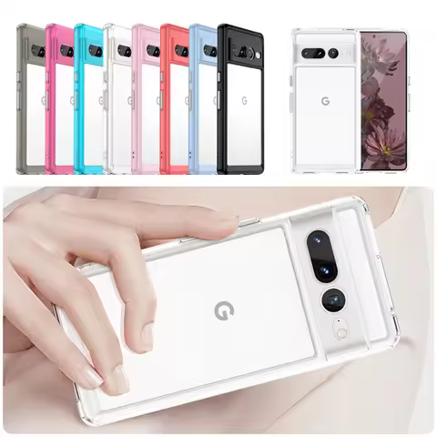 For Google Pixel 7 Pro Case Luxury Silicone Clear Bumper For Pixel 7 Pro Capa TPU Shockproof Case Fo
