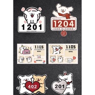 Customised Unit Sign door sign  door unit number house unit number Number number Cute Door Sign Home