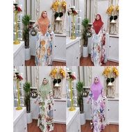 Gamis Syari Terbaru Hijab Bergo Rayon Mix Hijab Ceruty By HK