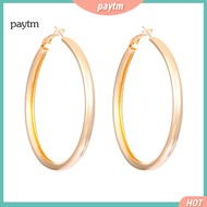 PTM Iron Alloy Earrings Earrings 1 Pair Women Hoop Earrings Lightweight Geometric Circle Iron Dangle