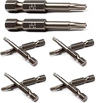 Hex Shank Torx Star 5 Point Head Screw Driver Bit Screwdriver Bits S2 Steel Magnetic 1/4" Diameter T