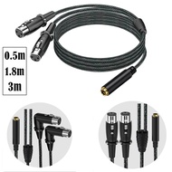 6.35mm TRS Female to Dual XLR Female Breakout Cable, Stereo to 2x Balanced Y‑Splitter Audio Extensio