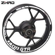 1400GTR For Kawasaki 1400 GTR 1400 Motorcycle Reflective Wheel Rim Stripe Decal Sticker Front Rear