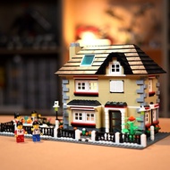 Luxury Building Villa Castle Building Block Puzzle Compatible Lego House Assembly Small Particle Toy
