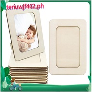 12 Pieces DIY Wood Picture Frames Unfinished Solid Wood Photo Picture Frames Standing Photo Frames F