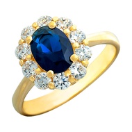 RG5009 @ RG8108 Klassic Purnama Collection - Gold-plated ring Blue Diamond Swiss