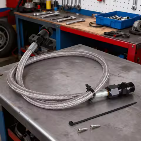 22200 Transmission Dipstick Tube Tool Aluminum Alloy Braided Transmission Dipstick for Ford F150 201