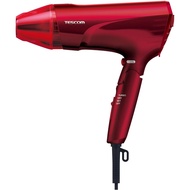 Tescom Hair Dryer Protect Ion Foldable Large Air Volume Quick Drying Lightweight Easy Plug Speedom Red TID2400B-R