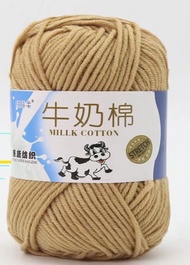 มีการเพิ่มสีใหม่มากมายไหมพรมคอตตอนนม 5ply น้ำหนัก 50กรัม ไหมพรม Cotton